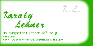 karoly lehner business card